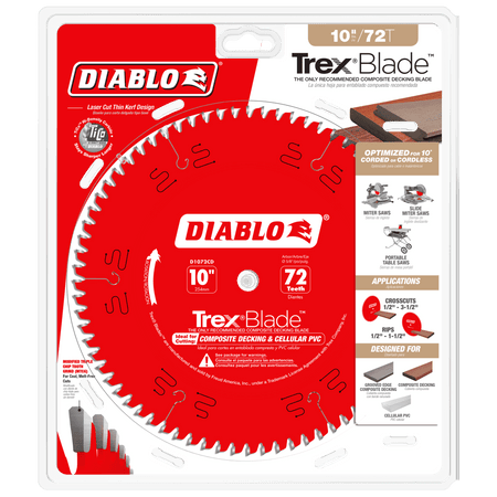 10" x 72 - Teeth TrexBlade™ Saw Blade for Composites and Plastic - AAA Industrial Supply