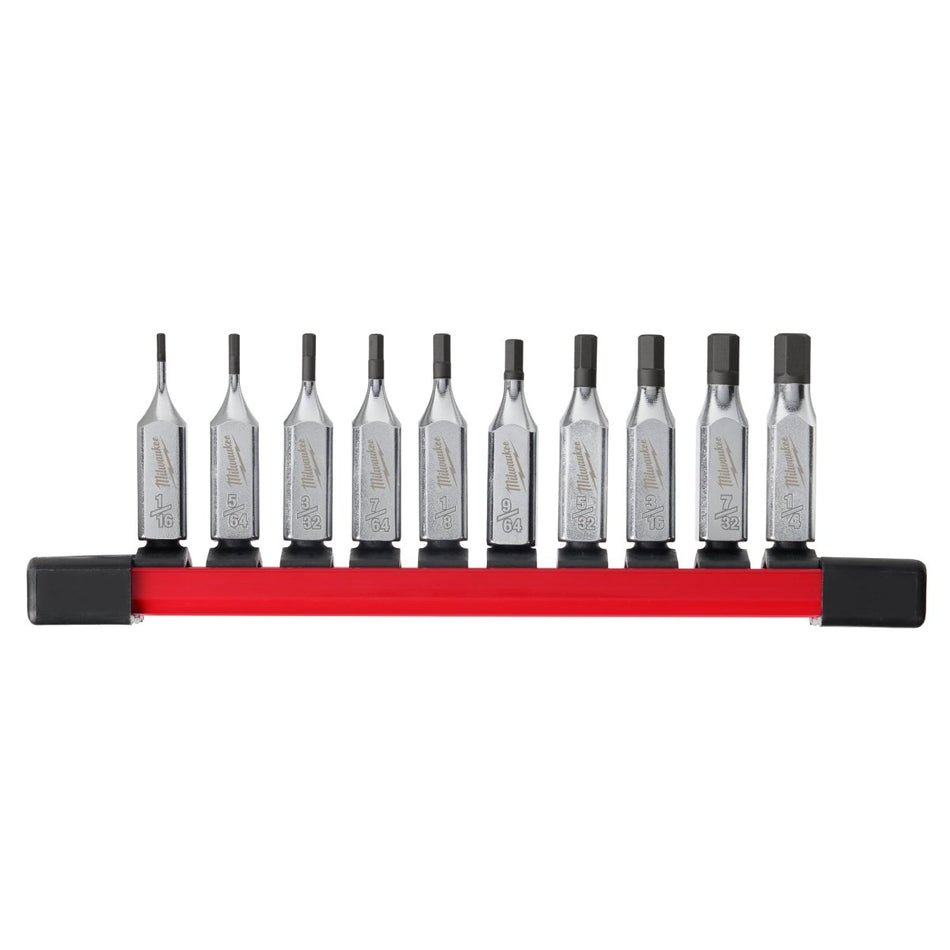 10pc 1/4" Drive Hex Bit Socket Set - SAE - AAA Industrial Supply