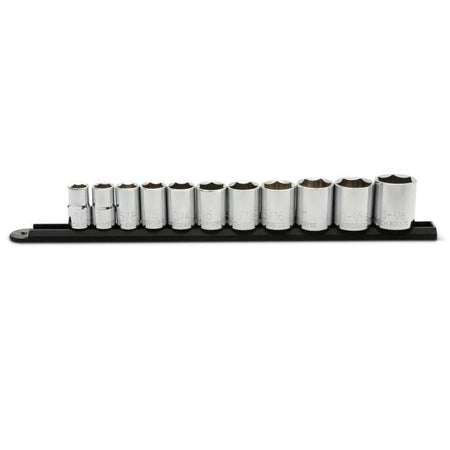 11 Piece 1/2" Drive 6 Point Standard SAE Socket Set - AAA Industrial Supply