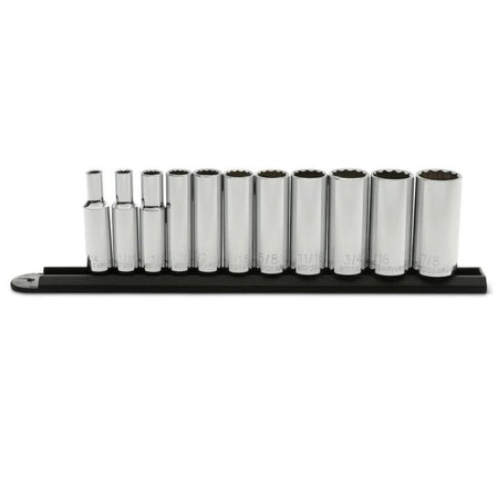 11 Piece 3/8" Drive 12 Point Deep SAE Socket Set - AAA Industrial Supply