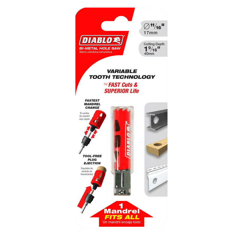 11/16" Bi - Metal Hole Saw - AAA Industrial Supply