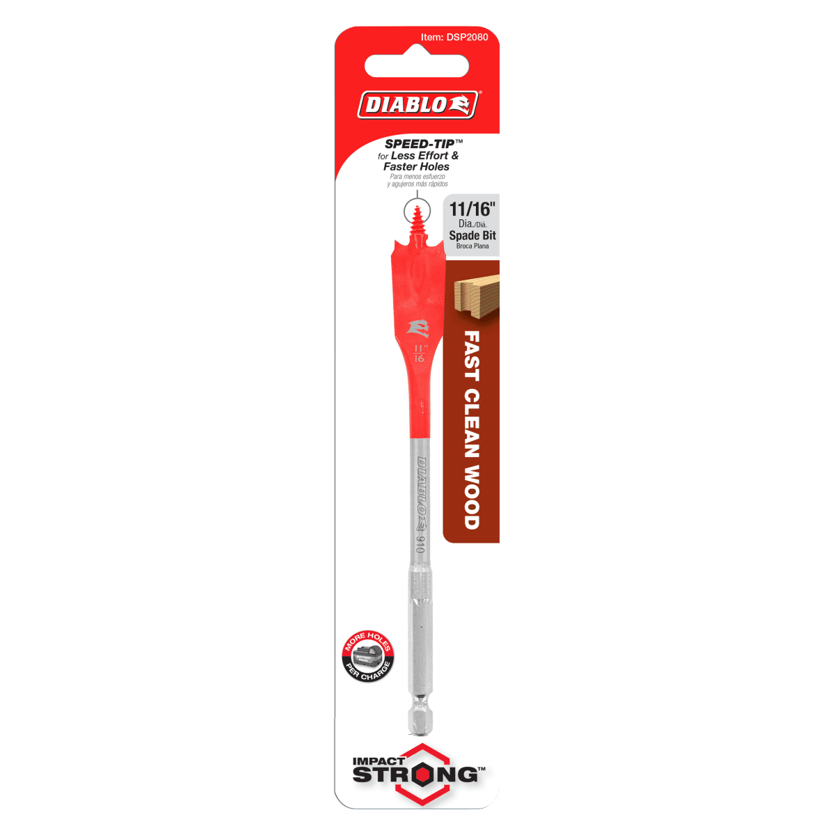 11/16" x 6" Spade Bit for Wood - AAA Industrial Supply