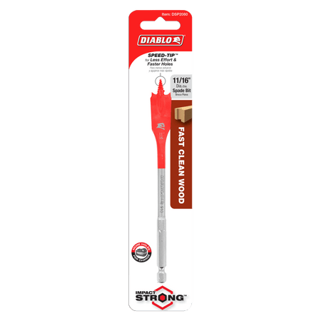 11/16" x 6" Spade Bit for Wood - AAA Industrial Supply