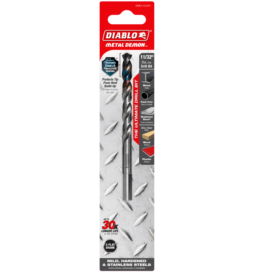 11/32" Metal Demon™ Drill Bit for Mild, Hardened and Stainless Steels - AAA Industrial Supply