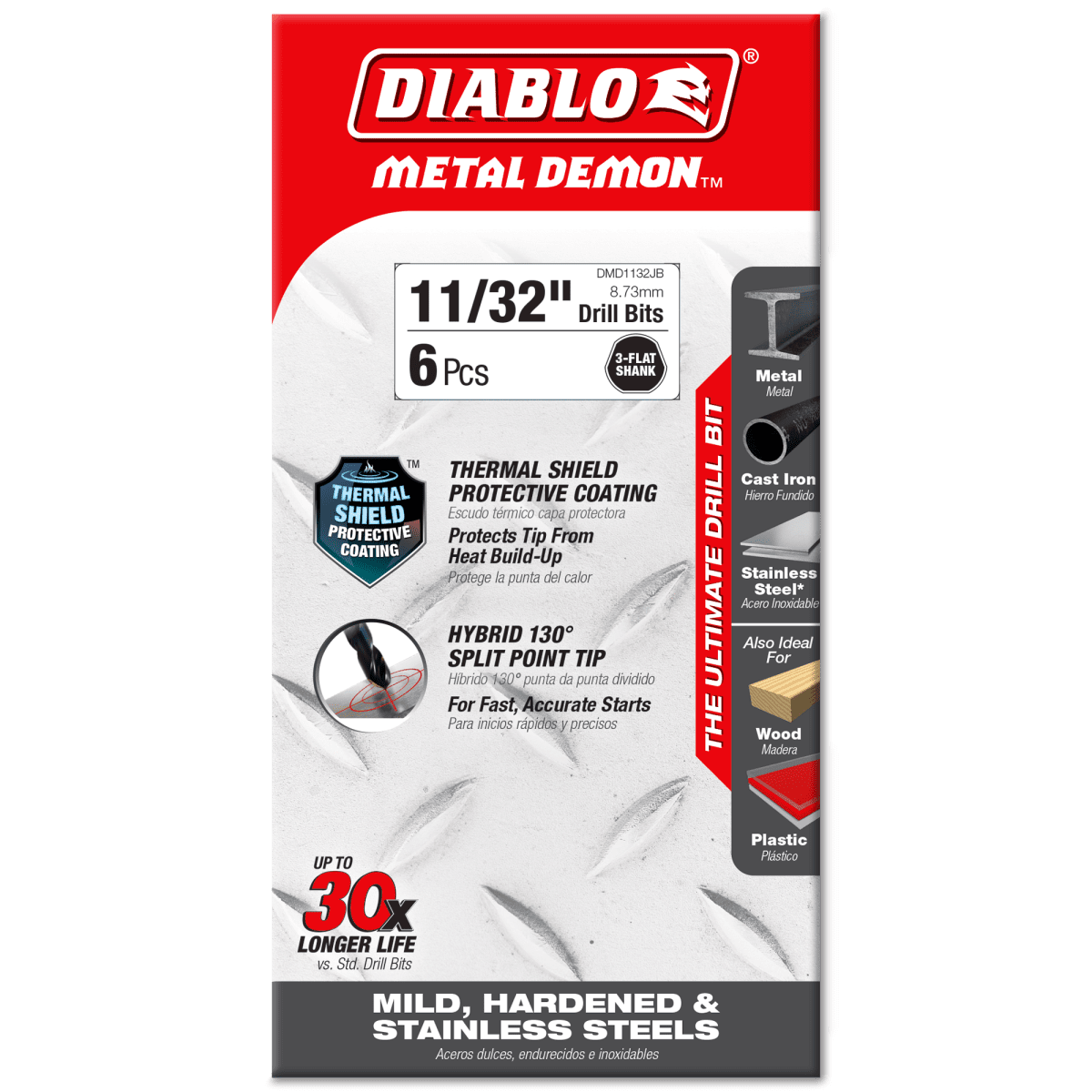 11/32" Metal Demon™ Drill Bits for Mild, Hardened and Stainless Steels - AAA Industrial Supply