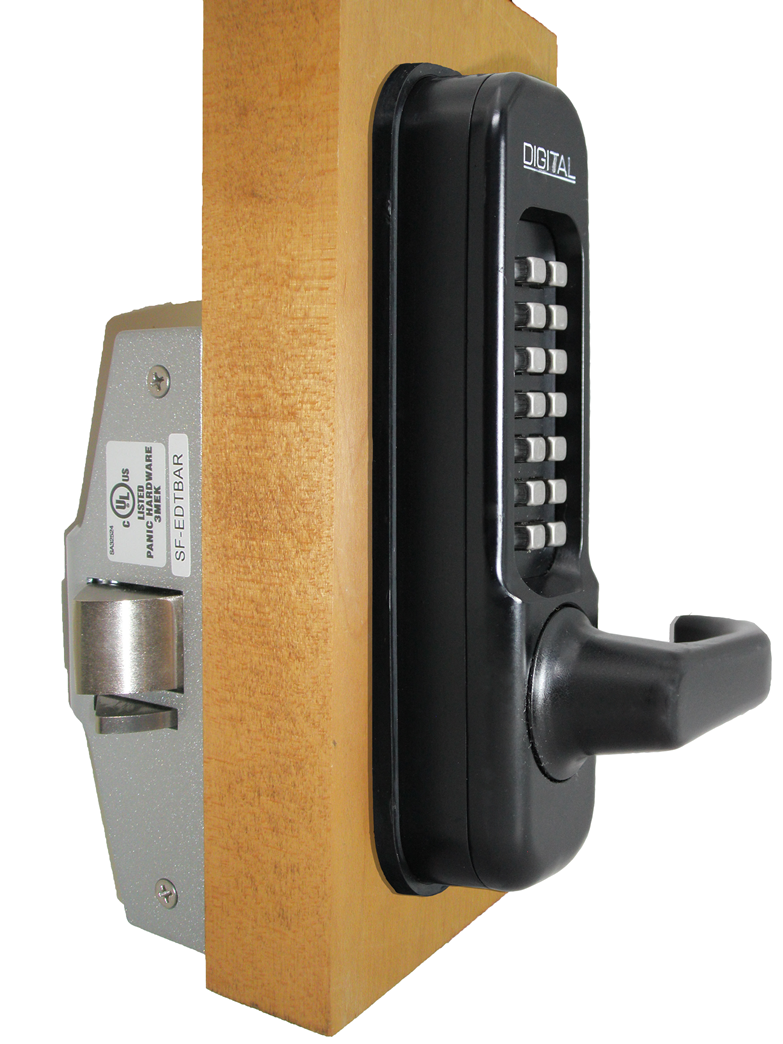 Lockey 115 P Keyless Mechanical Digital Panic Bar Exit Door Lock