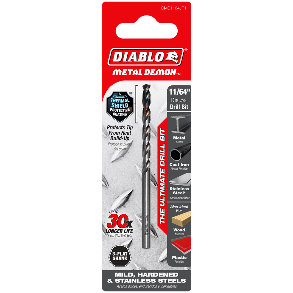11/64" Metal Demon™ Drill Bit for Mild, Hardened and Stainless Steels - AAA Industrial Supply