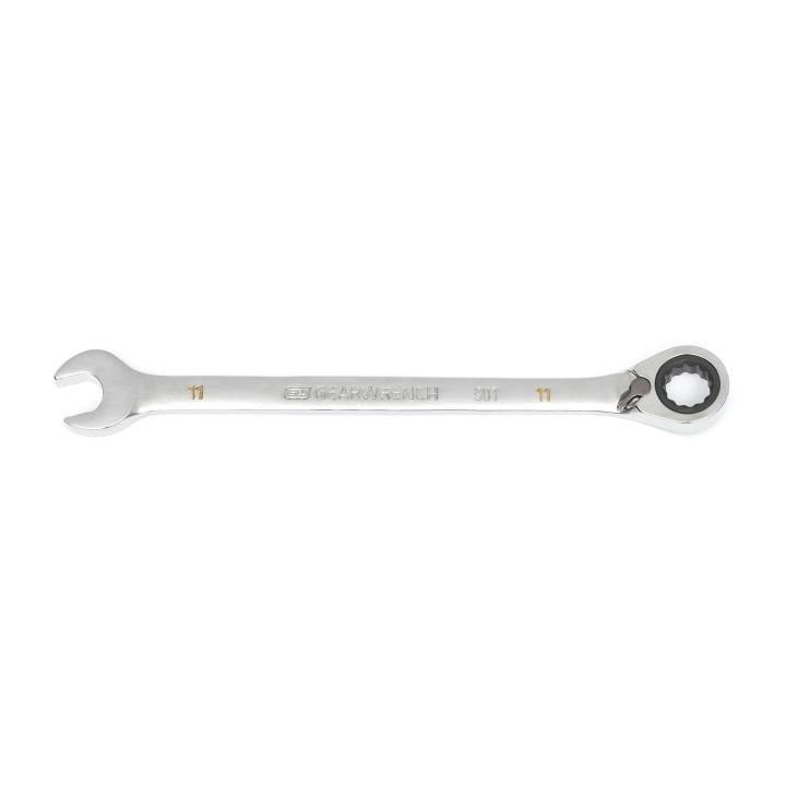 11mm 90 - Tooth 12 Point Reversible Ratcheting Wrench - AAA Industrial Supply