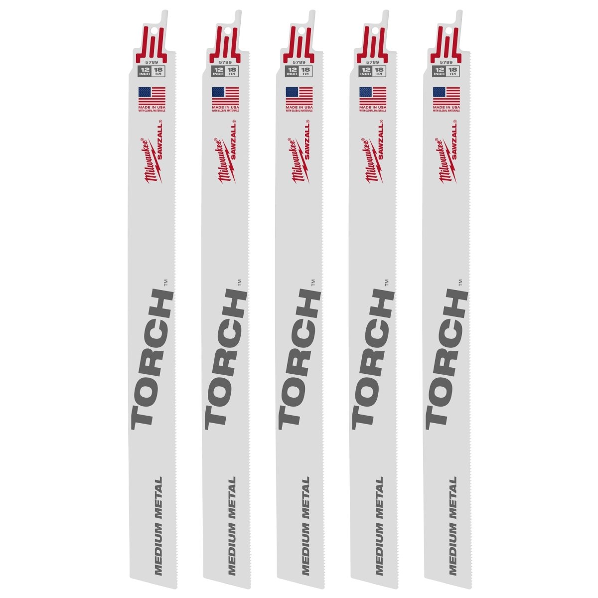 12" 18 TPI TORCH™ SAWZALL® Blade for Medium Metal (5 PK) - AAA Industrial Supply