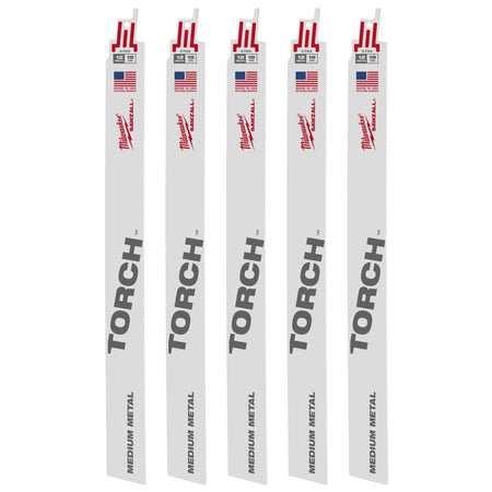 12" 18 TPI TORCH™ SAWZALL® Blade for Medium Metal (5 PK) - AAA Industrial Supply