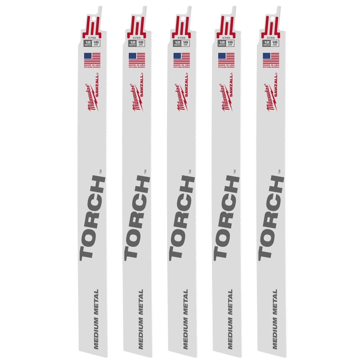 12" 18 TPI TORCH™ SAWZALL® Blade for Medium Metal (5 PK) - AAA Industrial Supply