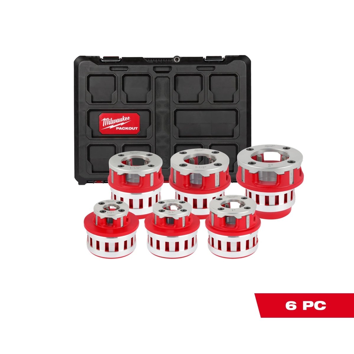 1/2" - 2" High Speed NPT Portable Pipe Threading Forged Aluminum Die Head Kit - AAA Industrial Supply