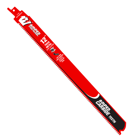 12" 8TPI AMPED™ Steel Demon™ Carbide Teeth Reciprocating Saw Blades for Thick Metal - AAA Industrial Supply