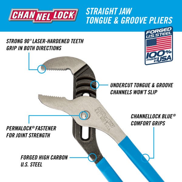 12" Channellock Tongue & Groove - AAA Industrial Supply