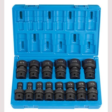 1/2" Dr. 14 Pc. Std. Length Frac.Univ.Set - 12 Point - AAA Industrial Supply