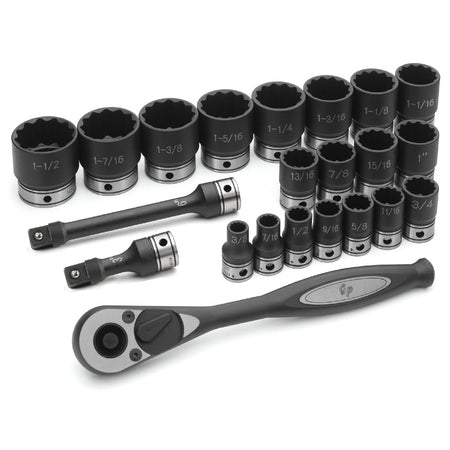 1/2" Dr. 22pc Fractional Duo - Socket Set - 12 Point - AAA Industrial Supply