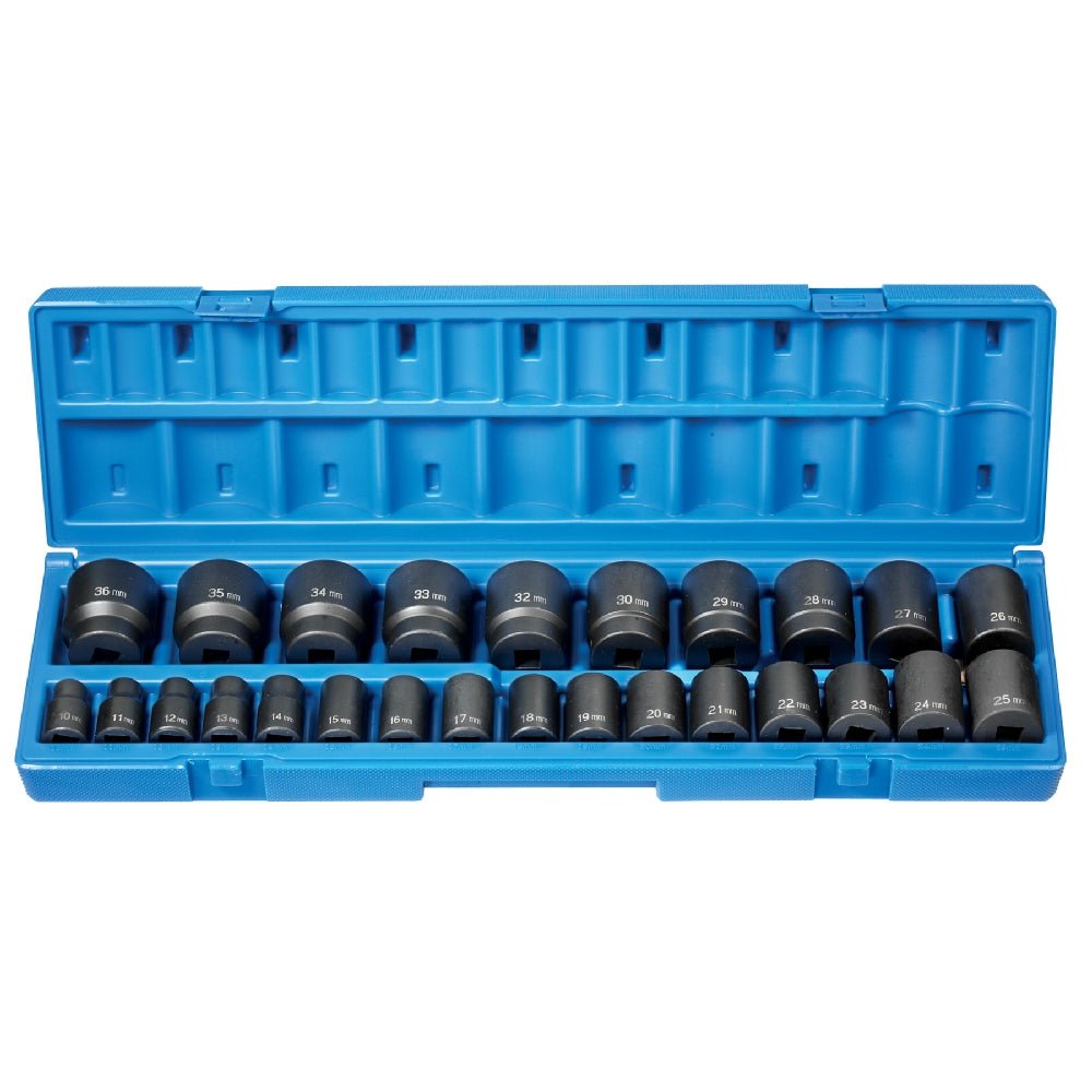 1/2" Dr. 26 Pc. Standard Length Metric Set - 12 Point - AAA Industrial Supply
