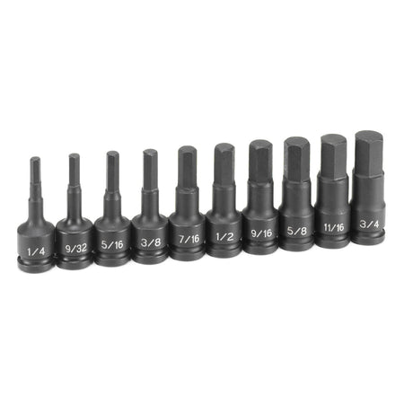 1/2" Drive 10 Piece Hex Driver Set - AAA Industrial Supply