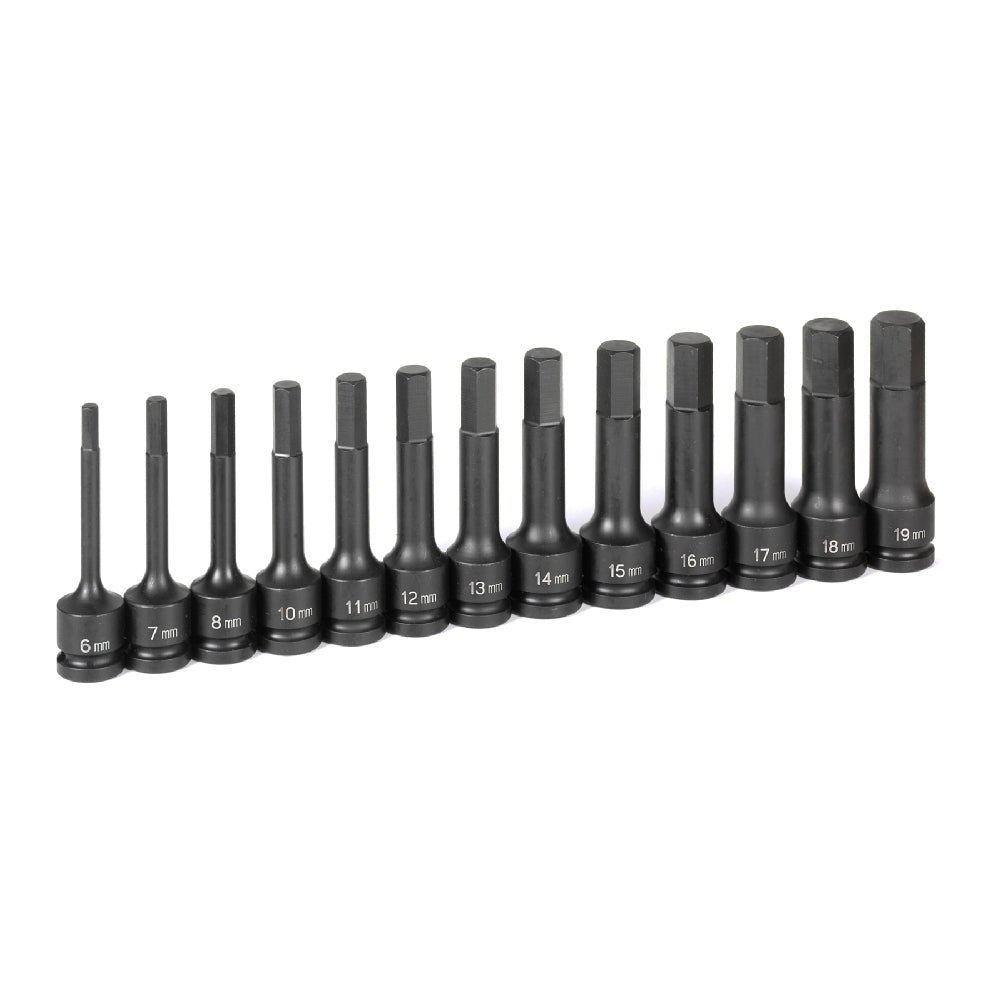 1/2" Drive 13 Pc. 4" Length Metric Hex Driver Set - AAA Industrial Supply