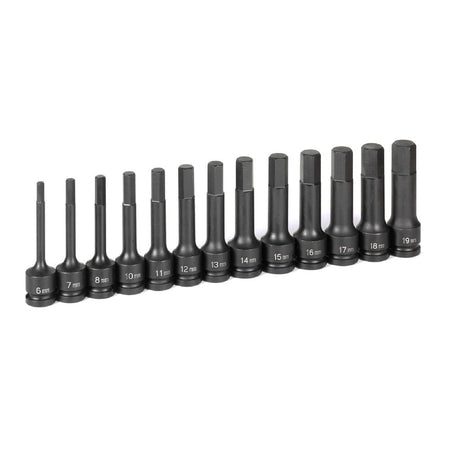 1/2" Drive 13 Pc. 4" Length Metric Hex Driver Set - AAA Industrial Supply