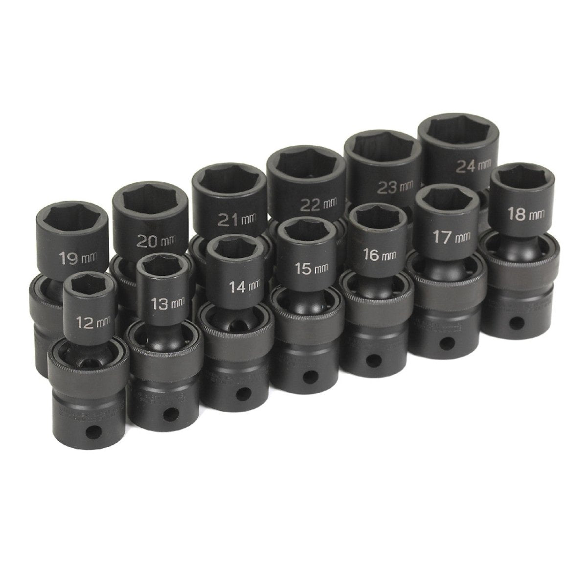 1/2" Drive 13 Pc. Standard Length Metric Univ. Set - AAA Industrial Supply