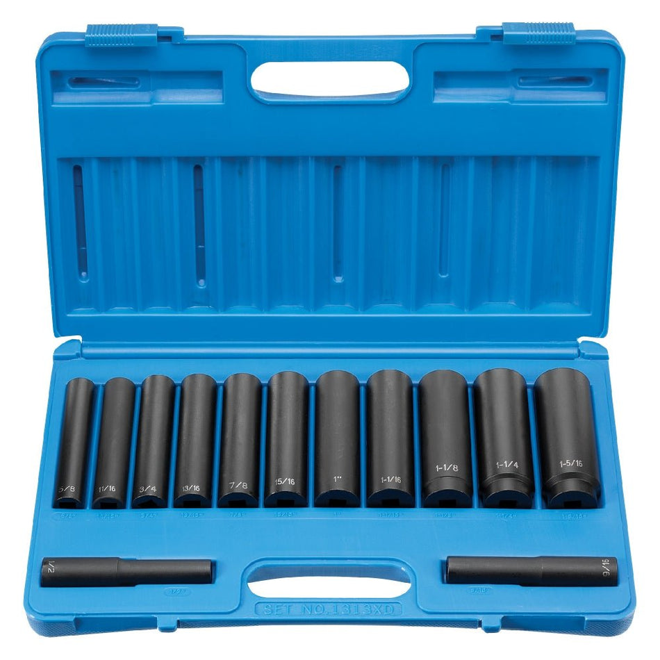 1/2" Drive 13 Piece Extra - Deep Set - AAA Industrial Supply