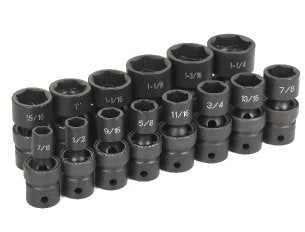 1/2" Drive 14 Pc. Standard Length Fract. Univ. Set - AAA Industrial Supply