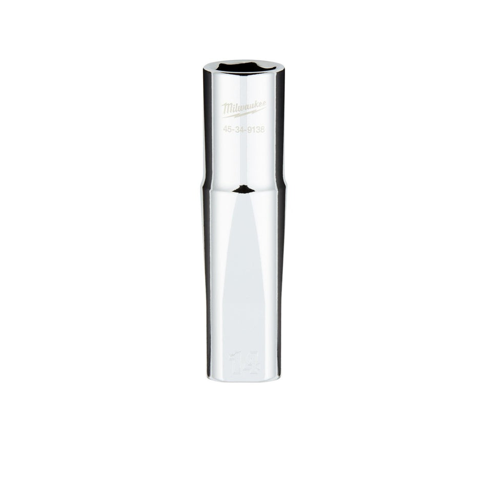 1/2" Drive 14MM Metric 6 - Point Deep Socket with FOUR FLAT™ Sides - AAA Industrial Supply