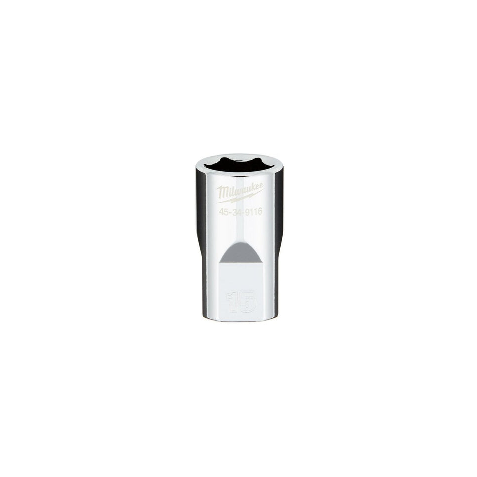 1/2" Drive 15MM Metric 6 - Point Socket with FOUR FLAT™ Sides - AAA Industrial Supply