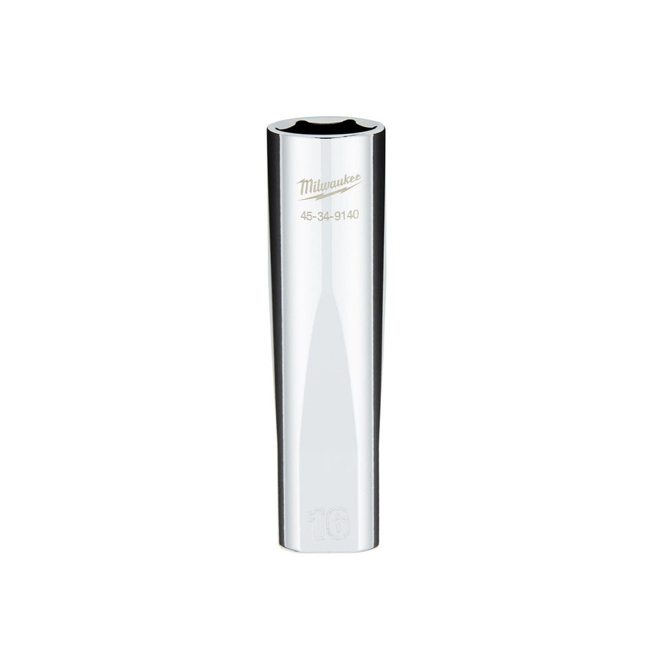 1/2" Drive 16MM Metric 6 - Point Deep Socket with FOUR FLAT™ Sides - AAA Industrial Supply