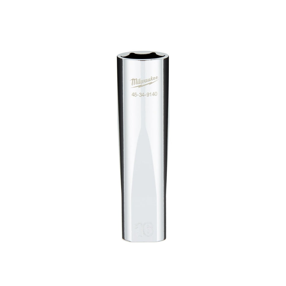 1/2" Drive 16MM Metric 6 - Point Deep Socket with FOUR FLAT™ Sides - AAA Industrial Supply
