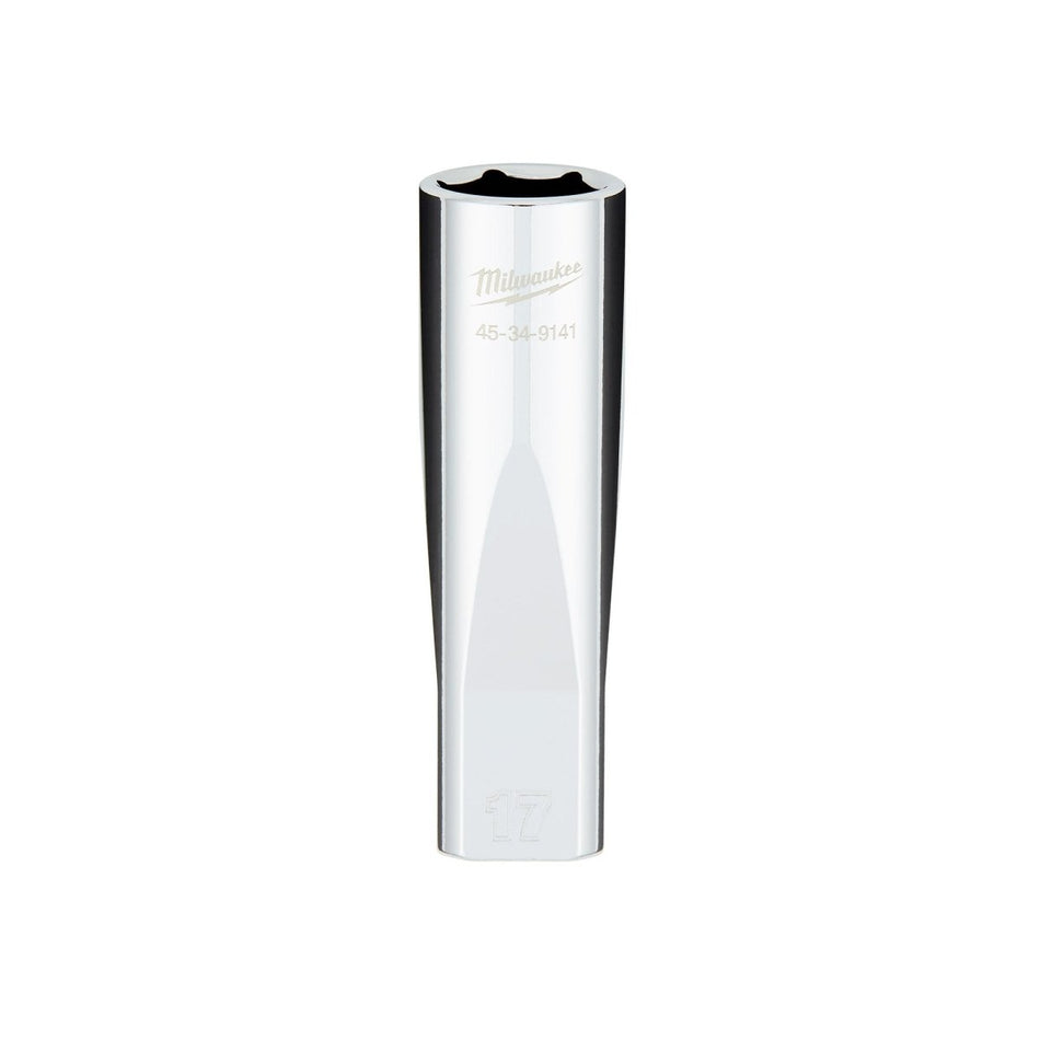 1/2" Drive 17MM Metric 6 - Point Deep Socket with FOUR FLAT™ Sides - AAA Industrial Supply