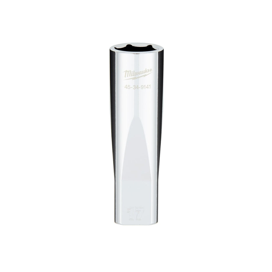 1/2" Drive 17MM Metric 6 - Point Deep Socket with FOUR FLAT™ Sides - AAA Industrial Supply