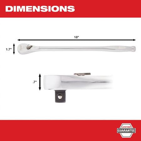 1/2" Drive 18" Ratchet - AAA Industrial Supply