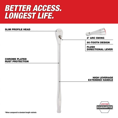 1/2" Drive 18" Ratchet - AAA Industrial Supply