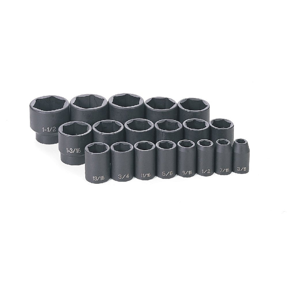 1/2" Drive 19 Pc. Standard Length Fract. Master Set - AAA Industrial Supply