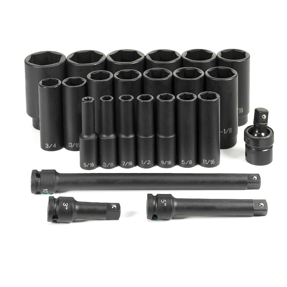 1/2" Drive 24 Piece Deep Set - AAA Industrial Supply