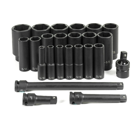 1/2" Drive 24 Piece Deep Set - AAA Industrial Supply