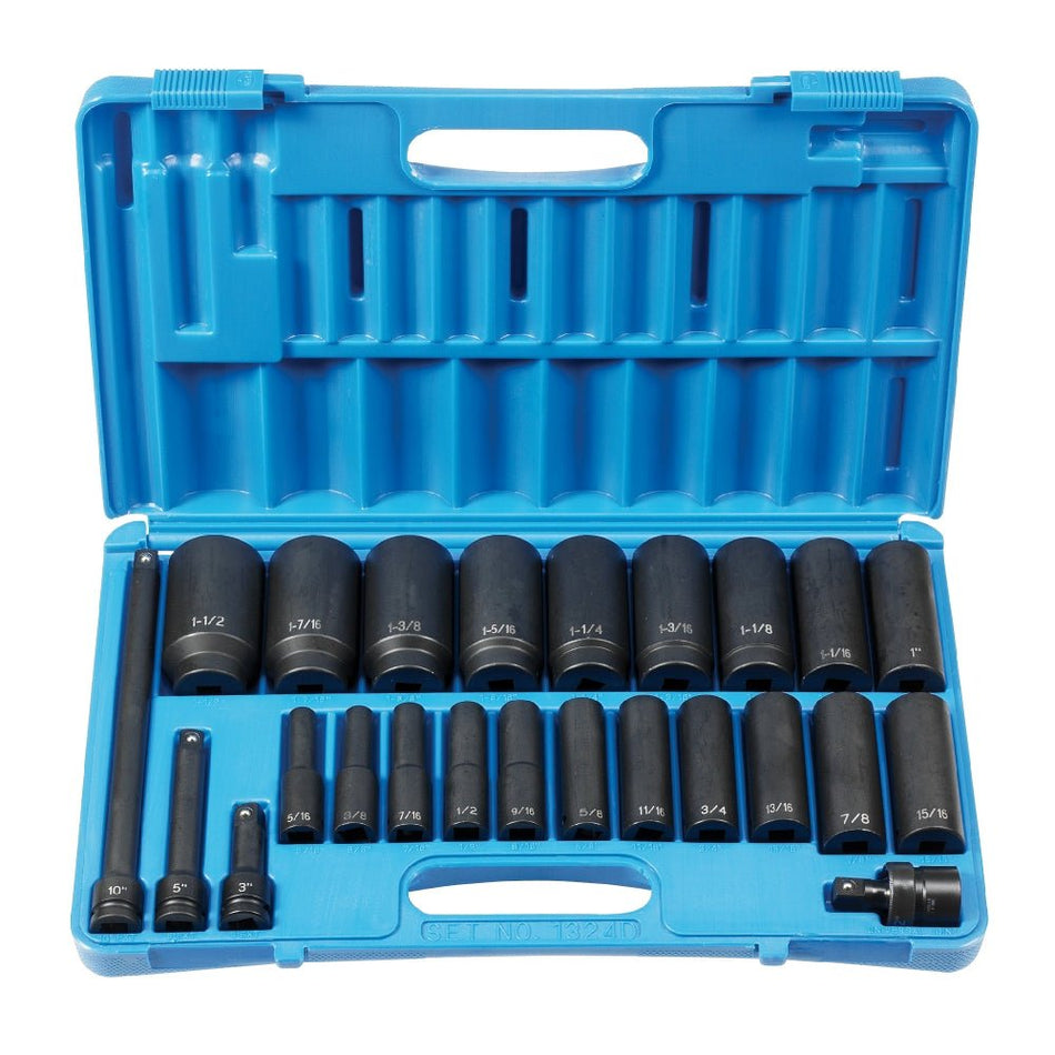 1/2" Drive 24 Piece Deep Set - AAA Industrial Supply
