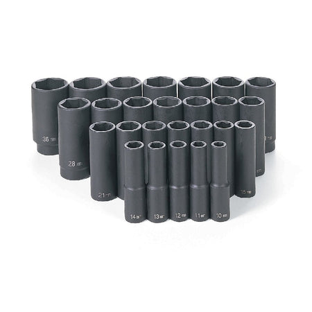 1/2" Drive 26 Pc. Deep Length Metric Master Set - AAA Industrial Supply