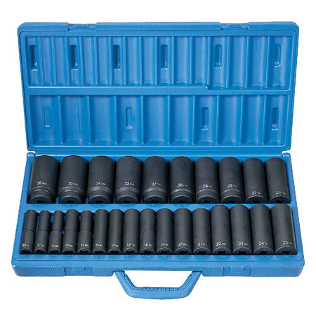 1/2" Drive 26 Pc. Deep Length Metric Master Set - AAA Industrial Supply