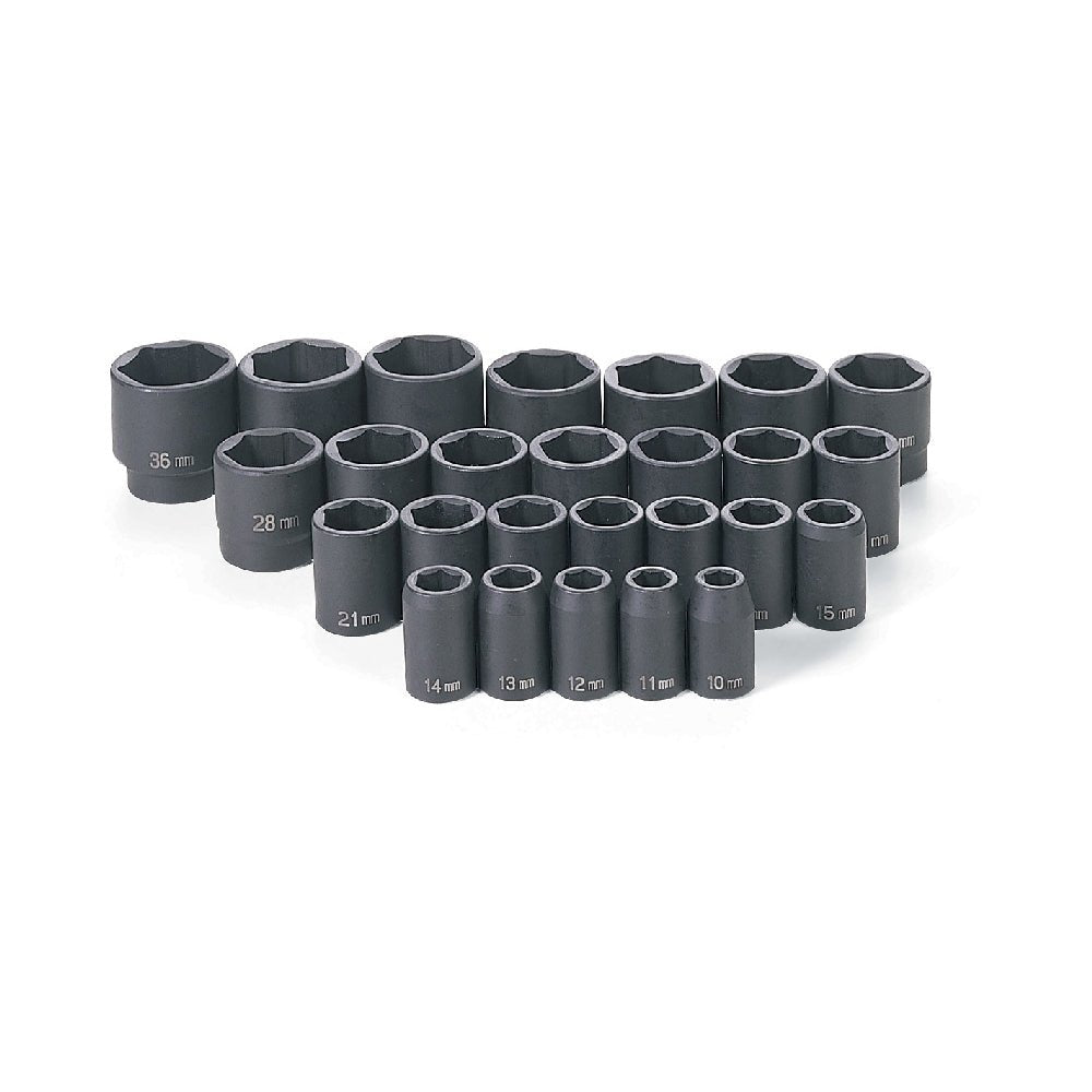 1/2" Drive 26 Pc. Standard Length Metric Master Set - AAA Industrial Supply