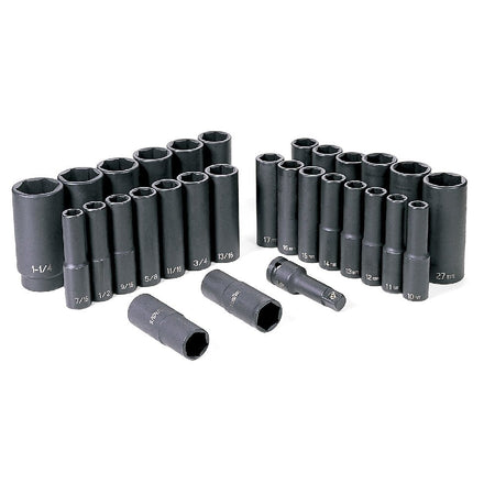 1/2" Drive 30 Piece SAE & Metric Deep Set - AAA Industrial Supply