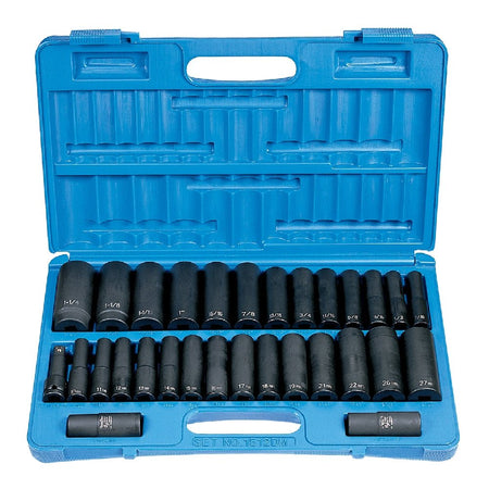 1/2" Drive 30 Piece SAE & Metric Deep Set - AAA Industrial Supply