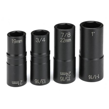 1/2" Drive 4 Piece "Flip" Socket Set - AAA Industrial Supply