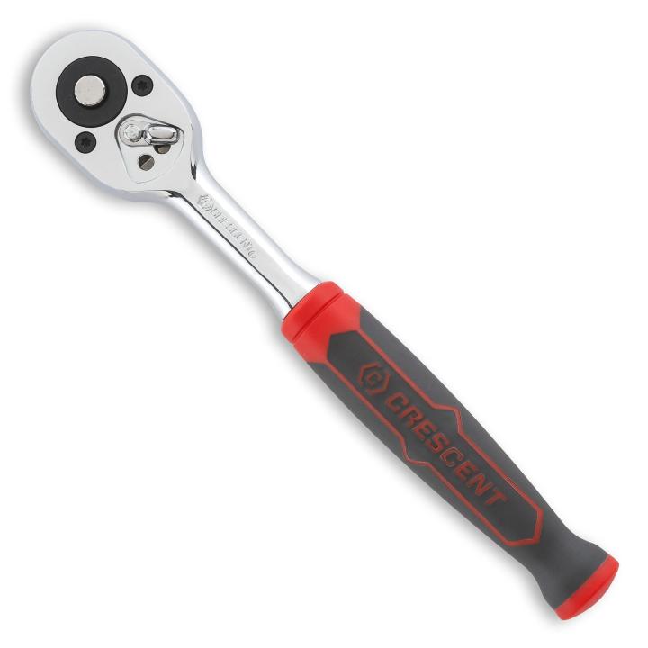 1/2" Drive 72 - Tooth Quick Release Dual Material Teardrop Ratchet 10 - 3/4" - AAA Industrial Supply