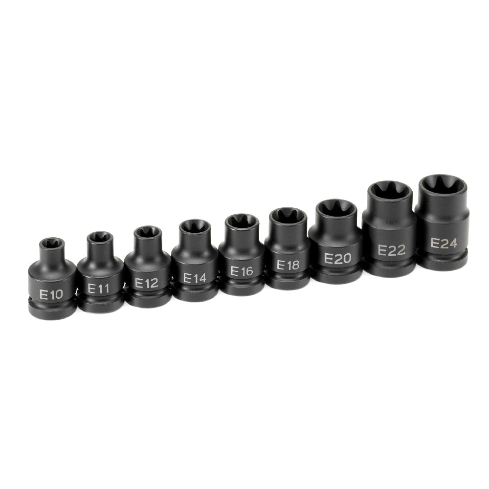 1/2" Drive 9 Piece External Star Impact Socket Set - AAA Industrial Supply