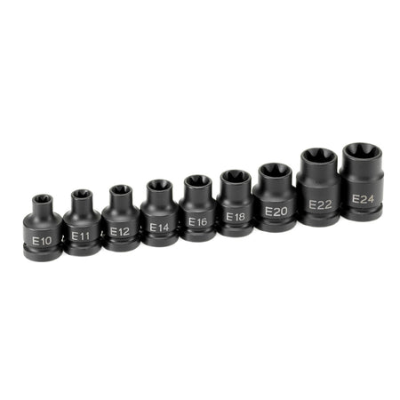 1/2" Drive 9 Piece External Star Impact Socket Set - AAA Industrial Supply