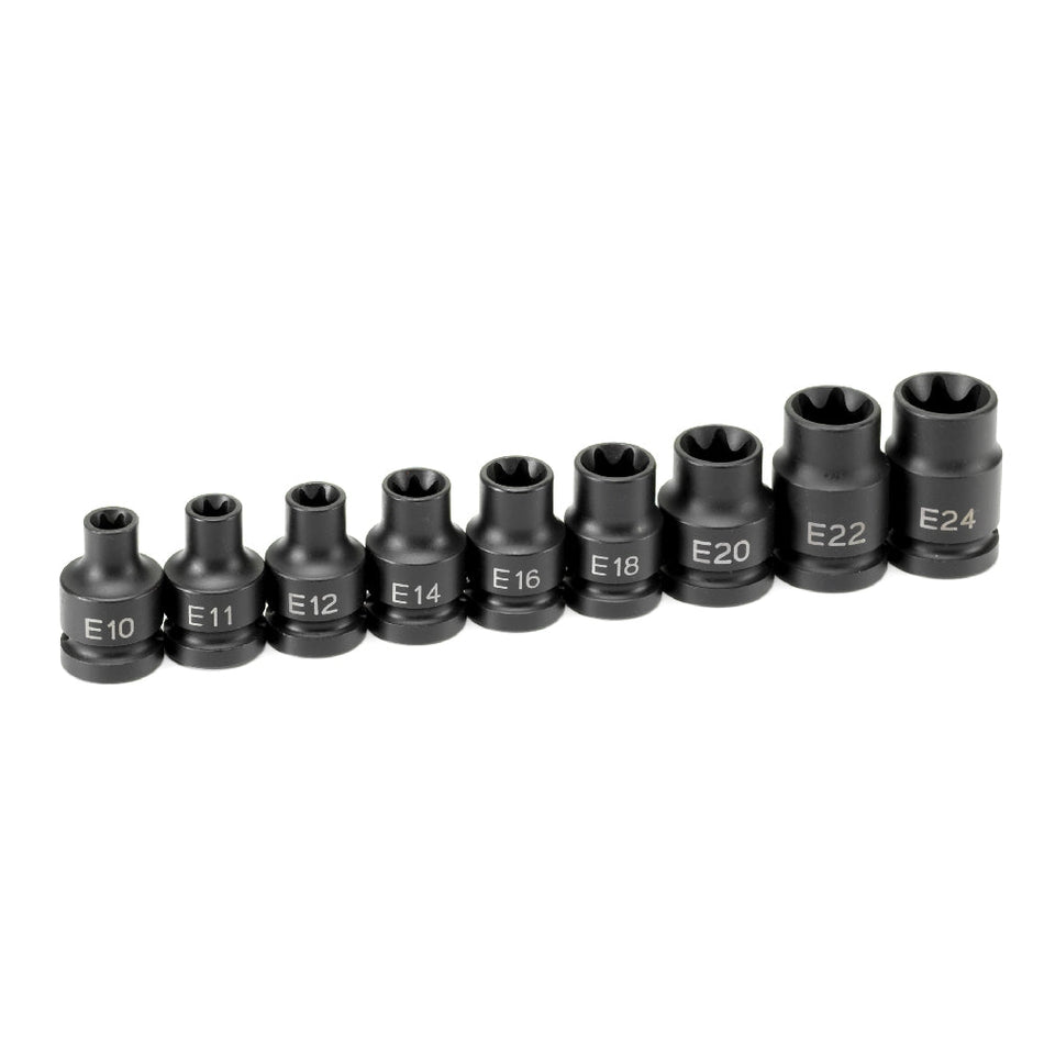 1/2" Drive 9 Piece External Star Impact Socket Set - AAA Industrial Supply