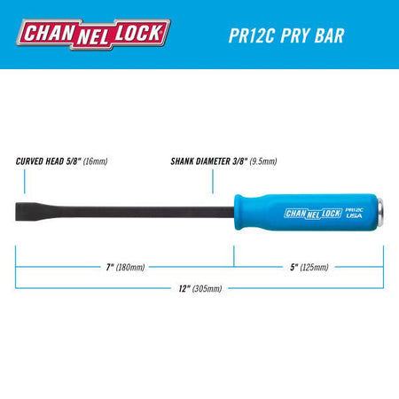 12 - inch Channellock Pry Bar, 3/8" x 7" - AAA Industrial Supply